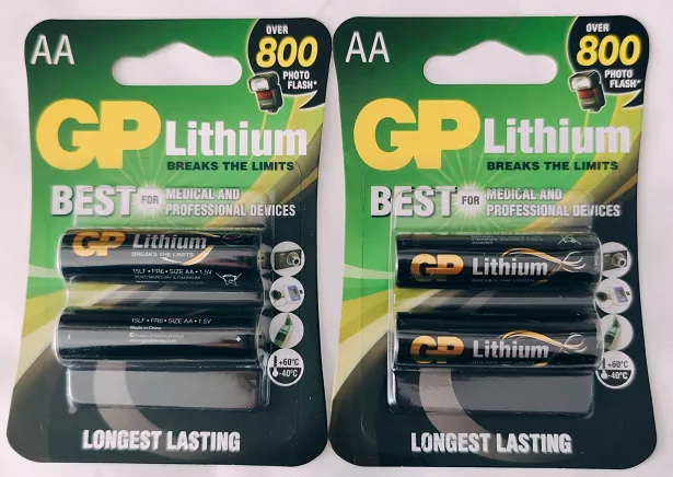 4 סוללות (Lithium) ליתיום AA 1.5V C2 GP תוקף עד 2032
