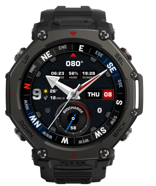 שעון חכם Amazfit T-REX 3 pro 48mm צבע שחור יבואן רשמי