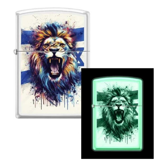 מצת זיפו שאגה ישראלית זוהר בחשכה 330047 ZIPPO
