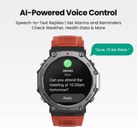 שעון חכם AMAZFIT דגם TREX 3 צבע אפור בהיר