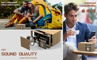 רמקול רטרו WIRELES SPEAKER WOODEN XMU150