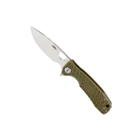 סכין להב ישר קטן עם ידית בצבע ירוק HB1023 HONEY BADGER
