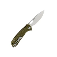 סכין להב ישר קטן עם ידית בצבע ירוק HB1023 HONEY BADGER