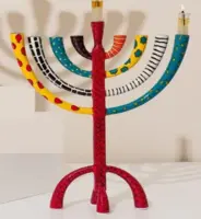 חנוכיה מעוצבת בצבע אמייל בעבודת יד 9243 דגם The Classic Premium.