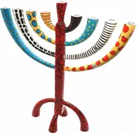 חנוכיה מעוצבת בצבע אמייל בעבודת יד 9208 דגם The Classic Premium