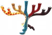 חנוכיה מיוחדת ויוקרתית מאלומיניום יצוק צבועה בעבודת יד 9203 דגם Safari Style