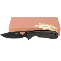 סכין Honey Badger להב ישר מדיום עם ידית בצבע שחור HB1348BB HONEY BADGER