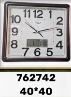 שעון קיר 762742 GOLF מנגנון שקט עם מסך דיגיטלי