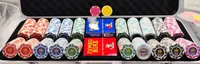 מזוודה ערכת פוקר 500 צ'טונים 14 גרם חיימר VIP POKER