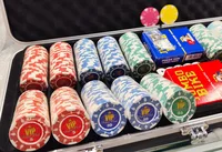 מזוודה ערכת פוקר 500 צ'טונים 14 גרם חיימר VIP POKER