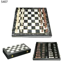 משחק שחמט יוקרתי עץ גימור פיאנו 40X40 ס"מ 5407