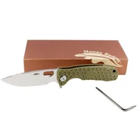 סכין Honey Badger להב ישר בינוני עם ידית בצבע ירוק HB1013 HONEY BADGER