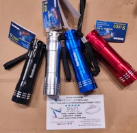 פנס יד 9 לדים 35 לומן סמיקום סוללות כלולות מבחר צבעים HY-9118A