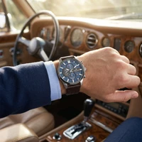 שעון יד אנלוגי Daniel Klein Exclusive DK.1.14414-5 לוח כחול ורצועת עור