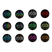 שעון קיר חשמלי עגול RGB מחליף צבעים עם שלט 86618419 25ס"מ