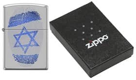 מצית זיפו 205310 טביעת אצבע דגל ישראל ZIPPO