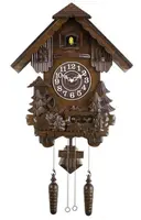 שעון קוקיה גדול וקלאסי מעץ מלא 7091 MANHATTAN