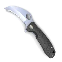 סכין Honey Badger להב משונן גדול עם ידית בצבע שחור HB1111 HONEY BADGER