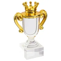 גביע הוקרה מגן מזכוכית מלכותי עם כתר מוזהב 5334