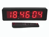 שעון קיר לד עם פונקציית טיימר+שלט 7314 אדום