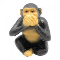 פסל קוף בודד 15ס"מ מהשלשיה ג' לא מדבר 11032